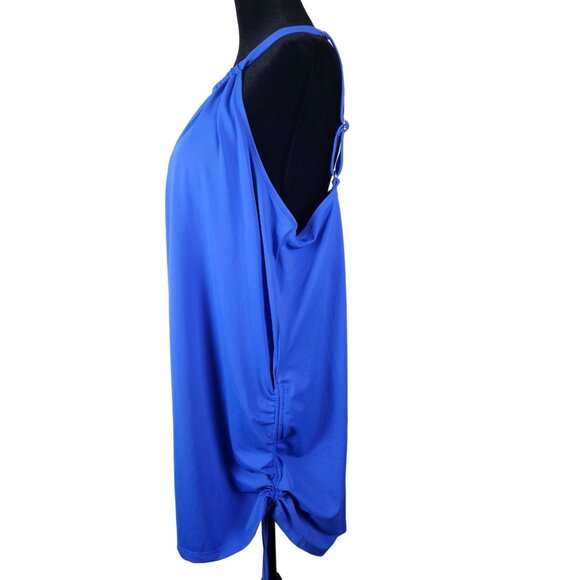 Swimsuits For All Womens Halter Swim Dress Ruched Sides Built-In Bra Size 22 - Picture 3 of 8